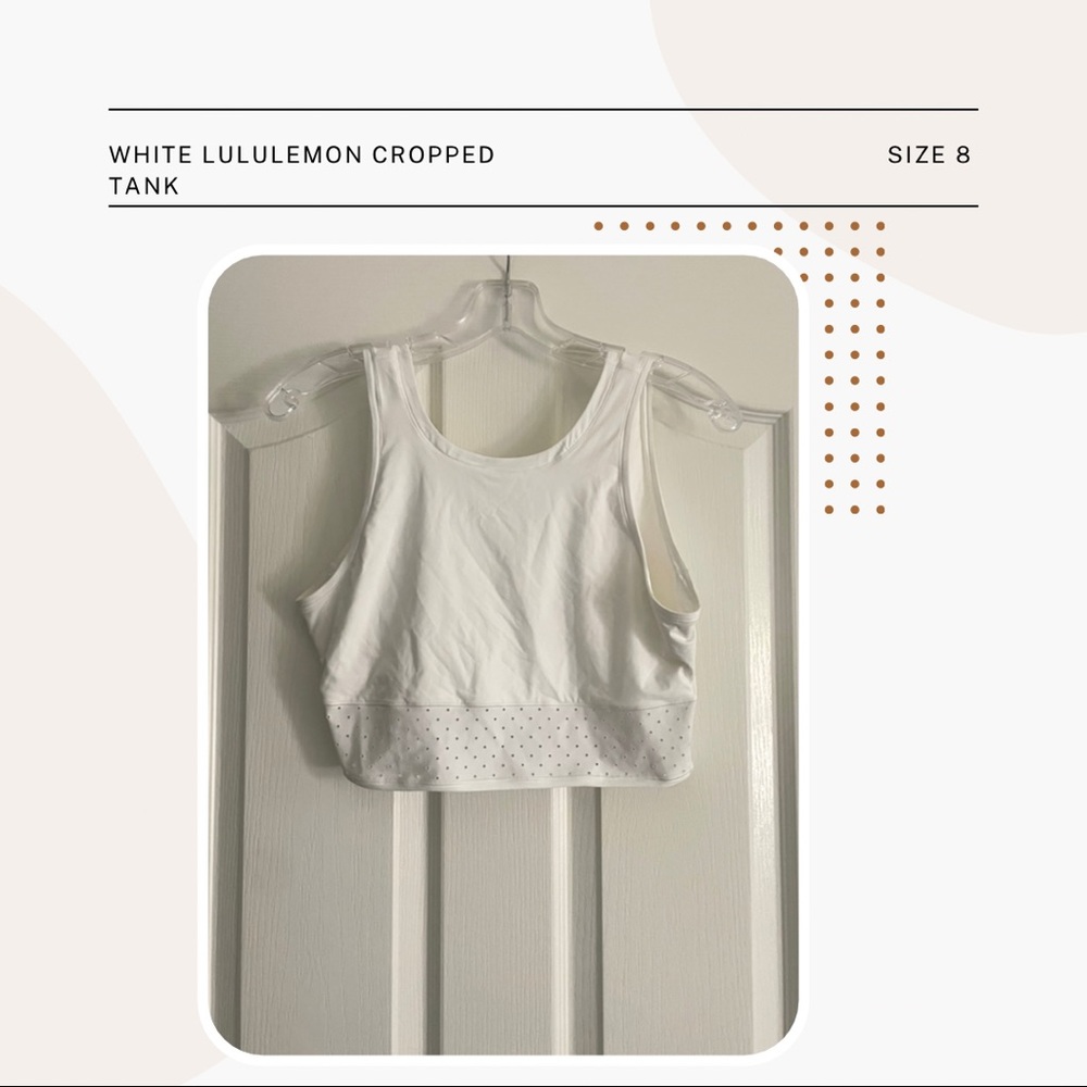 lululemon white cropped tank